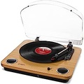 ION Audio Max LP ? Vinyl Record Player / Turntable with Built In Speakers, USB Output for Conversion and Three Playback Speeds ? Natural Wood Finish