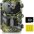 Vikeri 1520P 20MP Trail Camera, Hunting Camera with 120°Wide-Angle Motion Latest Sensor View 0.2s Trigger Time Trail Game Camera with 940nm No Glow and IP66 Waterproof 2.4” LCD 48pcs for