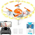 DRONEEYE 4DV5 Mini Drone for Kids with 720P Camera,FPV Live Video,LED Lights RC Quadcopter for Beginners,Boys and Girls Toys Gifts, Waypoints, Altitude Hold, Circle Fly,3D Flips,2 Battery,O