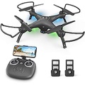 ATTOP Drones with Camera for Adults /Kids /Beginners - 1080P HD Drones for Adults, 120° Wide-Angle Kids Drone, Safe Design & Easy to Control with Remote/APP/Voice, 18 Mins Flight Time, I
