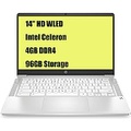 HP 14 FHD IPS Anti-Glare WLED-Backlit Chromebook, Intel Celeron N4000, 4GB DDR4, 64GB eMMC, WiFi, Bluetooth, Webcam, Media Reader, USB-C, Chrome OS, with Sleeve, Wireless Mouse, 64