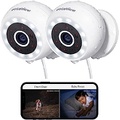 LaView 4MP Security Cameras Outdoor Indoor 2pc,2K Wired Cameras for Home Security with Starlight Color Night Vision,IP65 Spotlight Security Camera 2.4G,2-Way Audio,AI Human Detecti