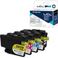 LCL Compatible Ink Cartridge Pigment Replacement for Brother LC3039 XXL LC3039XXL LC3039BK LC3039C LC3039M LC3039Y MFC-J5845DW MFC-J5945DW MFC-J6945DW MFC-J6545DW (4-Pack Black Cya