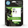 Original HP 63 Black/Tri-color Ink (2-pack) Works with HP DeskJet 1112, 2130, 3630 Series; HP ENVY 4510, 4520 Series; HP OfficeJet 3830, 4650, 5200 Series Eligible for Instant Ink