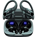 GOLREX Bluetooth Headphones Wireless Earbuds 36Hrs Playtime Wireless Charging Case Digital LED Display Over-Ear Earphones with Earhook Waterproof Headset with Mic for Sport Running