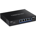 TRENDnet 5-Port 10G Switch, 5 x 10G RJ-45 Ports, 100Gbps Switching Capacity, Supports 2.5G and 5G-Base-T Connections, Lifetime Protection, Black, TEG-S750