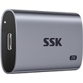 SSK Portable SSD 2TB, up to 2000MB/s External Solid State Drives, USB 3.2 Gen2X2 NVMe SSD External Hard Drive, Ultra Low Power Consumption for iPhone 15/ MacBook/Pro/OTG Phone/Lapt