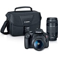 Canon EOS Rebel T7 DSLR Camera2 Lens Kit with EF18-55mm + EF 75-300mm Lens, Black