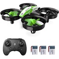 Holy Stone Kid Toys Mini RC Drone for Beginners Adults, Indoor Outdoor Quadcopter Plane for Boys Girls with Auto Hover, 3D Flip, 3 Batteries, Headless Mode, Xmas Toddler Gift, Gree