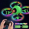 Dwi Dowellin 6.3 Inch 10 Minutes Long Flight Time Mini Drone for Kids with Blinking Light One Key Take Off Spin Flips RC Nano Quadcopter Toys Drones for Beginners Boys and Girls, G