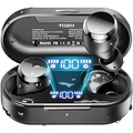TOZO Tonal Dots (T12) Wireless Earbuds Bluetooth 5.3 Headphones Built-in ENC Noise Cancelling Mic, 55 Hrs Playtime App Customize EQ IPX8 Waterproof LED Digital Display Premium Soun