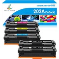 TRUE IMAGE Compatible Toner Cartridge Replacement for HP 202A CF500A 202X HP Color Pro MFP M281fdw M281cdw M254dw M281fdn M254dn M254nw M281 M254 Toner Printer Ink (Black Cyan Yell