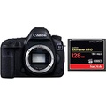 Canon EOS 5D Mark IV Full Frame Digital SLR Camera Body with 128GB CompactFlash Memory Card