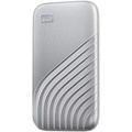 WD 2TB My Passport SSD Portable External Solid State Drive, Silver, Sturdy and Blazing Fast, Password Protection with Hardware Encryption - WDBAGF0020BSL-WESN