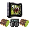 Atomos Ninja V 5 Touchscreen Recording Monitor, 1980x1080, 4K HDMI Input - Bundle with 2 Pack Green Extreme NP-F550 Battery Pack, Dual Charger
