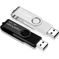 DataOcean 2 Pack 64GB USB 2.0 Flash Drive Memory Stick Thumb Drives Swivel Design(2 X 64GB: Black Silver)