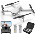 DRONEEYE 4DF10 Drone with 1080P Camera for Adults,Foldable RC Quadcopter with WiFi FPV Live Video for Kids Beginners,Trajectory Flight,App Control,3D Flips,Altitude Hold,2 Batterie