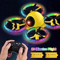 Dwi Dowellin 6.3 Inch 10 Minutes Long Flight Time Mini Drone Crash Proof for Kids with Blinking Light One Key Take Off Spin Flips RC Nano Quadcopter Toys Drones for Beginners Boys