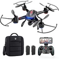 Holy Stone F181W 1080P FPV Drone with HD Camera for Adult Kid Beginner, RC Quadcopter with Carrying Case, Voice Control, Gesture Control, Wide Angle Live Video, Altitude Hold, 2 Ba