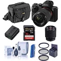 Sony Alpha a7II Digital Camera with FE 28-70mm f/3.5-5.6 OSS Lens - Bundle with Camera Case, 32GB Class 10 SDHC Card, Filter Kit (UV/CPL/ND2), Clean Kit, SD Card Reader, Card Walle