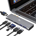 LIONWEI USB C Hub Adapter for MacBook Pro 2020, Multiport MacBook Pro USB Adapter HDMI MacBook Pro Dongle with 4K HDMI, 2 USB 3.0, TF/SD, USB-C 100W and Thunderbolt 3 for MacBook Pro Air