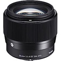 Sigma 56mm for E-Mount (Sony) Fixed Prime Camera Lens, Black (351965)