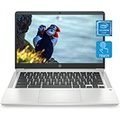 HP Chromebook 14 Laptop, Intel Celeron Processor, 4 GB RAM, 32 GB eMMC, 14” HD (1366 x 768) Touchscreen, Chrome OS, Webcam & Dual Mics, Work, Entertainment, Long Battery Life (14a-