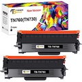 Toner Bank Compatible TN760 TN730 Toner Cartridge Replacement for Brother TN760 TN-760 TN 760 TN-730 730 for MFC-L2710DW HL-L2395DW MFC-L2750DW DCP-L2550DW L2370DW L2390DW Printer