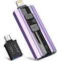 EATOP USB Flash Drive 1TB iPhone Memory Stick Storage for Photos and Videos, iPhone Photo Stick Storage Flash Thumb Drive Compatible with iPhone iPad Android and Computers (Purple)