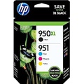 Hp 951 / 950Xl (C2p01fn) Ink Cartridges (Cyan Magenta Yellow Black) 4-Pack In Retail Packaging