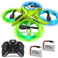 Dwi Dowellin 4.9 Inch Mini Drone for Kids with LED Lights Crash Proof One Key Take Off Landing Flips RC Remote Control Small Flying Toys Drones for Beginners Boys and Girls Adults
