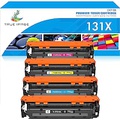 TRUE IMAGE Compatible Toner Cartridge Replacement for HP 131X CF210X 131A Pro 200 Color MFP M276nw M251nw M276n M251n CF210A CF211A CF212A CF213A Printer Ink (Black Cyan Yellow Mag