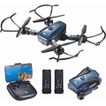 Drones with Camera for Adults/Kids/Beginners - ATTOP Folable 1080P FPV Drone with Camera Gift Ideas Drones for Kids with 1 Key Fly/Land/Return Design Drones for Adults with 360° Fl