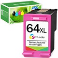 Limeink Remanufactured Ink Cartridge Replacement for HP 64 XL 64XL for Envy Photo 6232 6252 6255 6258 7155 7158 7164 7800 7855 7858 7864 Inkjet Printers (1 Color)