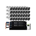 GW Security 32 Channel 8MP UltraHD 4K (3840x2160) Audio & Video Motorized Zoom Smart AI Home NVR Security System - 32 x Bullet 8 Megapixel 2.8-12mm 4X Optical Zoom Waterproof Micro