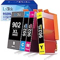 LxTek Compatible Ink Cartridge Replacement for HP 902XL 902 XL Ink Cartridge Compatible with Officejet 6978 6968 6962 6958 Printer (4 Pack)