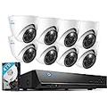 REOLINK 12MP PoE Security Camera System, 8pcs H.265 12MP Security Cameras Wired, Person Vehicle Pet Detection, Two-Way Talk, Spotlights Color Night Vision, 16CH NVR with 4TB HDD, R