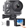 AKASO V50 Elite 4K60fps Touch Screen WiFi Action Camera Voice Control EIS Web Camera 131 feet Waterproof Camera Adjustable View Angle 8X Zoom Remote Control Sports Camera with Helm