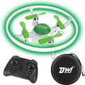Dwi Dowellin 4.2 Inch Mini Drone for Kids with LED Lights Crash Proof One Key Take Off Landing Spin Flips RC Flying Toys Drones for Beginners Boys and Girls Adults Quadcopter 2 Bat