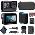 GoPro HERO9 Black - Waterproof Action Camera with Front LCD and Touch Rear Screens, 5K HD Video, 20MP Photos, 1080p Live Streaming, Stabilization + Sandisk 64GB Card and Cleaning C
