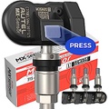 Autel TPMS Sensor MX-Sensor Dual Frequency (315MHz + 433MHz) Press-in OE-Level Universal Programmable TPMS Sensors for Tire Pressure (Press-in Metal Valves Pack of 4)