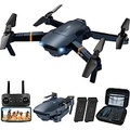 MOCVOO Drones with Camera for Adults Kids, Foldable RC Quadcopter, Helicopter Toys, 1080P FPV Video Drone for Beginners, 2 Batteries, Carrying Case, One Key Start, Altitude Hold,He