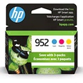 HP 952 Cyan, Magenta, Yellow Ink Cartridges (3-pack) Works with HP OfficeJet 8702, HP OfficeJet Pro 7720, 7740, 8210, 8710, 8720, 8730, 8740 Series Eligible for Instant Ink N9K27AN