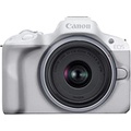Canon EOS R50 Mirrorless Vlogging Camera (White) w/RF-S18-45mm F4.5-6.3 is STM Lens, 24.2 MP, 4K Video, Subject Detection & Tracking, Compact, Smartphone Connection, Content Creato