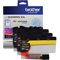 Brother Genuine LC30333PKS 3-Pack, Super High-yield Color INKvestment Tank Ink Cartridges; Includes 1 Cartridge each of Cyan, Magenta & Yellow, Page Yield Up to 1,500 Pages/Cartrid