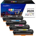 GPC Image Compatible Toner Cartridge Replacement for HP 202X 202A CF500X CF500A Compatible with Laserjet Pro MFP M281fdw M254dw M281cdw M281 M281dw M280nw Printer Tray (Black, Cyan