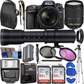 Nikon D7500 DSLR Camera with 18-140mm VR Lens (1582) + 420-800mm Super Zoom Lens, 128GB Memory + 3 Piece Filter Kit, Photo Backpack + More