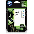 HP 64 2 Ink Cartridges Tri-color Works with HP ENVY Photo 6200 Series, 7100 Series, 7800 Series, HP Tango and HP Tango X 6ZA55AN