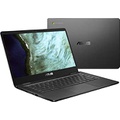 Asus 14.0 HD Chromebook Laptop PC, Intel Dual Core Celeron N3350 Processor, 4GB RAM, 32GB eMMC, Chrome OS, Grey