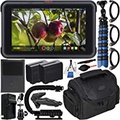 Atomos Ninja V 5 4K HDMI Recording Monitor with Deluxe Accessory Bundle ? Includes: 2X Extended Life NP-F975 Batteries with Charger; Micro, Mini, Standard HDMI Cables; Action Grip